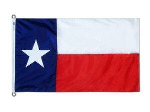 8x12 Foot Nylon Texas Flag With Roped Heading 8x12 foot