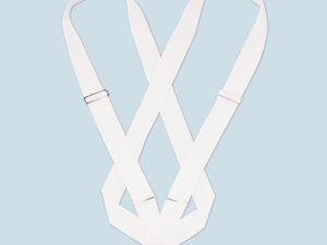 Double Strap White Web Belt