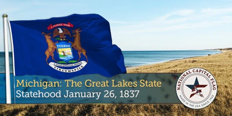 Michigan Statehood Flag History