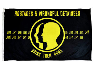 Hostage Detainee Flag with heading and grommets