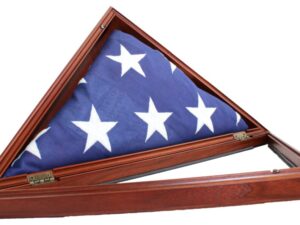 Presidential Flag Case in Walnut w/Laser Great Seal