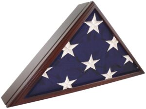 Vice Presidential Flag Case in Cherry w/Laser Great Seal