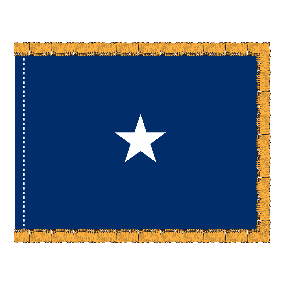 3x4 ft 1 Star Navy Admiral Blue Field White Stars Flag (PHF)