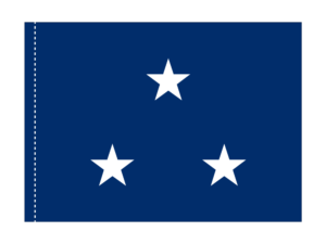 3x4 ft 3 Star Navy Admiral Blue Field White Stars Flag (PH)