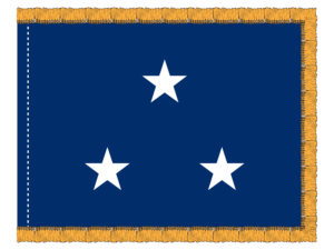 3x4 ft 3 Star Navy Admiral Blue Field White Stars Flag (PHF)