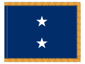 3x4 ft 2 Star Navy Admiral Blue Field White Star Flag (PHF)
