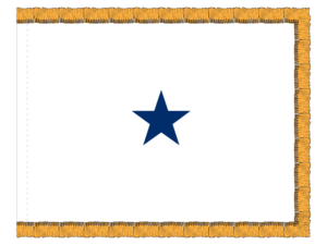 3x4 ft 1 Star Navy Admiral White Field Blue Stars Flag (PHF)