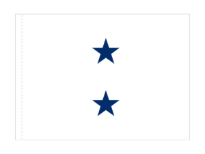 3x4 ft 2 Star Navy Admiral Flag (White Field, Blue Stars) (PH)