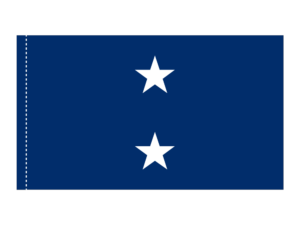 3x5 ft 2 Star Navy Admiral Blue Field White Stars Flag (PH)