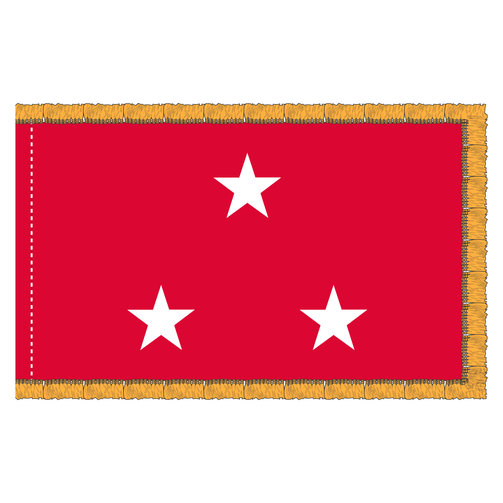 3x5 ft 3 Star USMC General Flag (PHF)