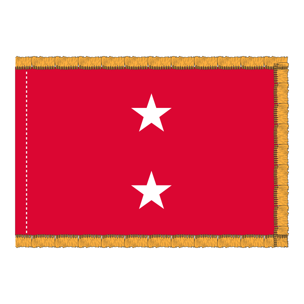 4x6 ft 2 Star USMC General Flag (PHF)